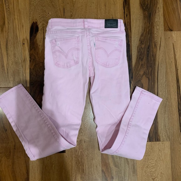 Girls Levi’s Super Skinny Pink Jeans Sz:8 - Picture 2 of 5